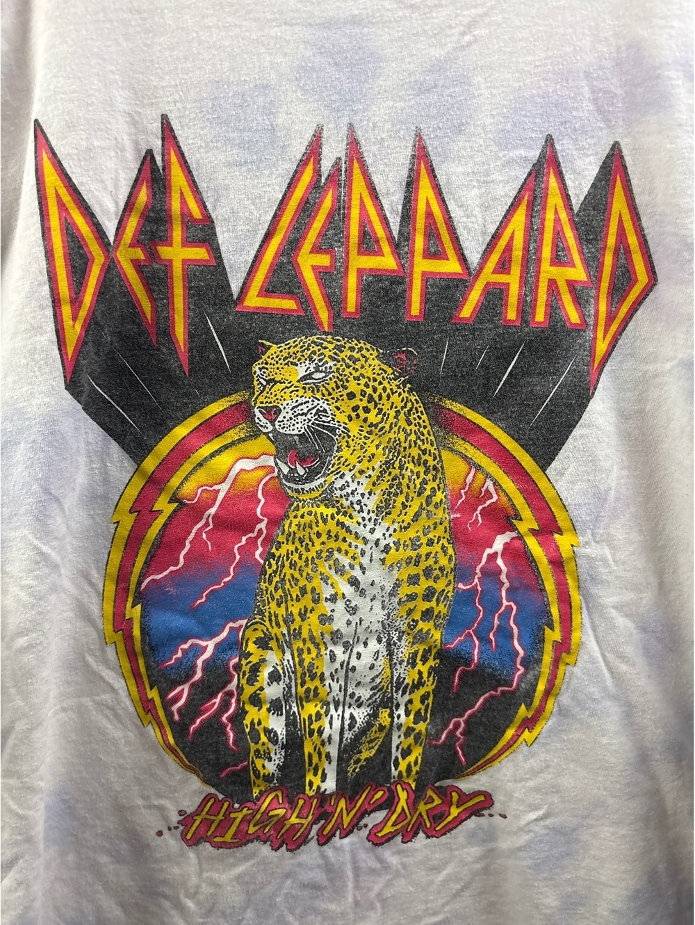 Def Leppard High 'N' Dry Men’s Light Purple Blue Long Sleeve Graphic T-Shirt 3XL - Picture 2 of 8
